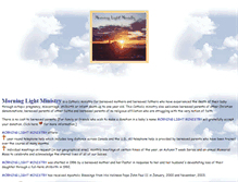 Tablet Screenshot of morninglightministry.org